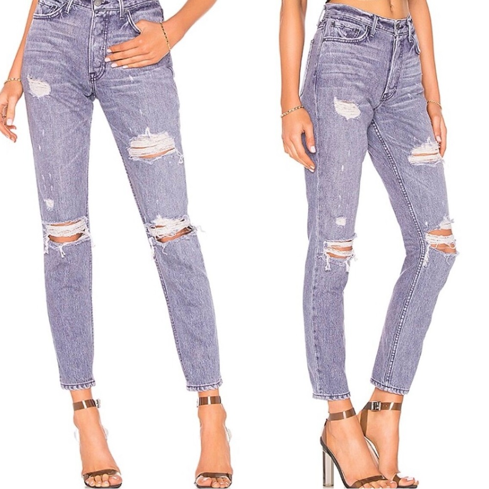 GRLFRND Distressed Denim Jeans
